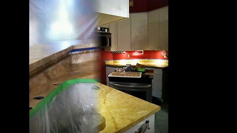 Step by Step How to Paint Marble Travertine Kitchen Counters Without a Kit!