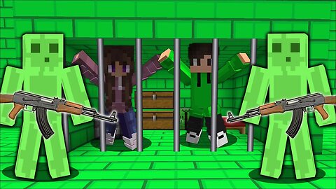 FAMILY ESCAPE SLIME GREEN Minecraft PRISON!