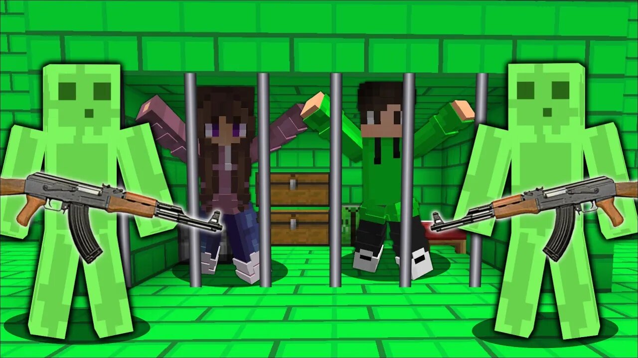 FAMILY ESCAPE SLIME GREEN Minecraft PRISON!