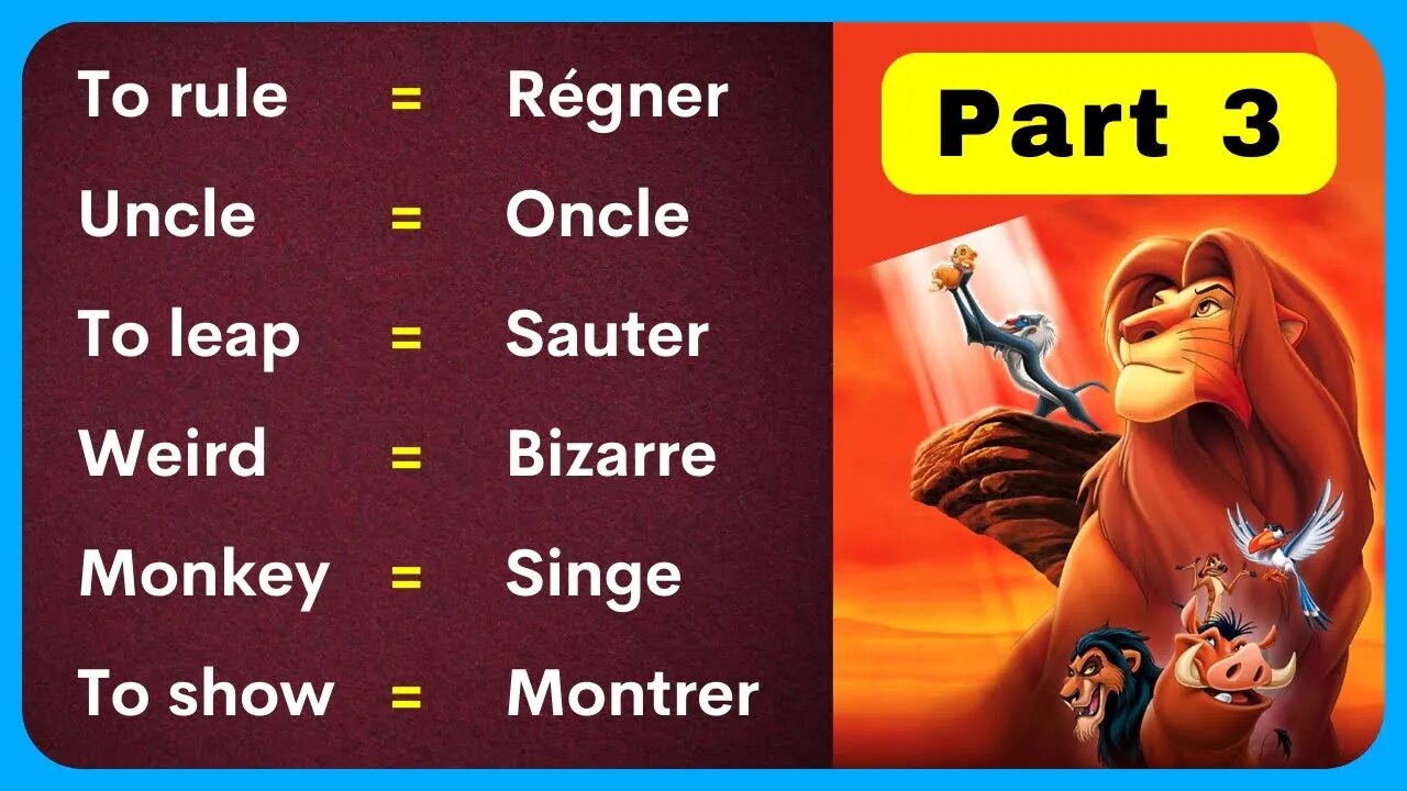 Apprendre l'anglais avec des Films ✪ The Lion King ✪ Part 3