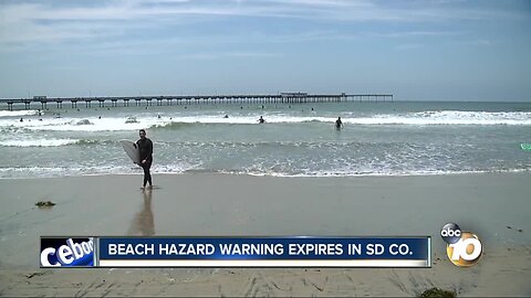 Beach Hazard Warning Expires in San Diego County