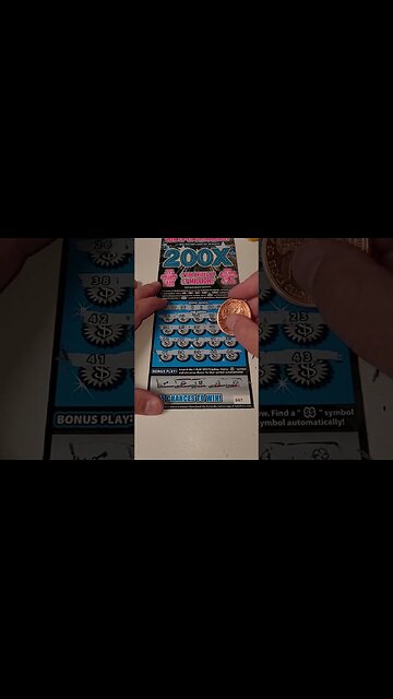 HUGE 50X Lottery Ticket Symbol HIT! #lottery