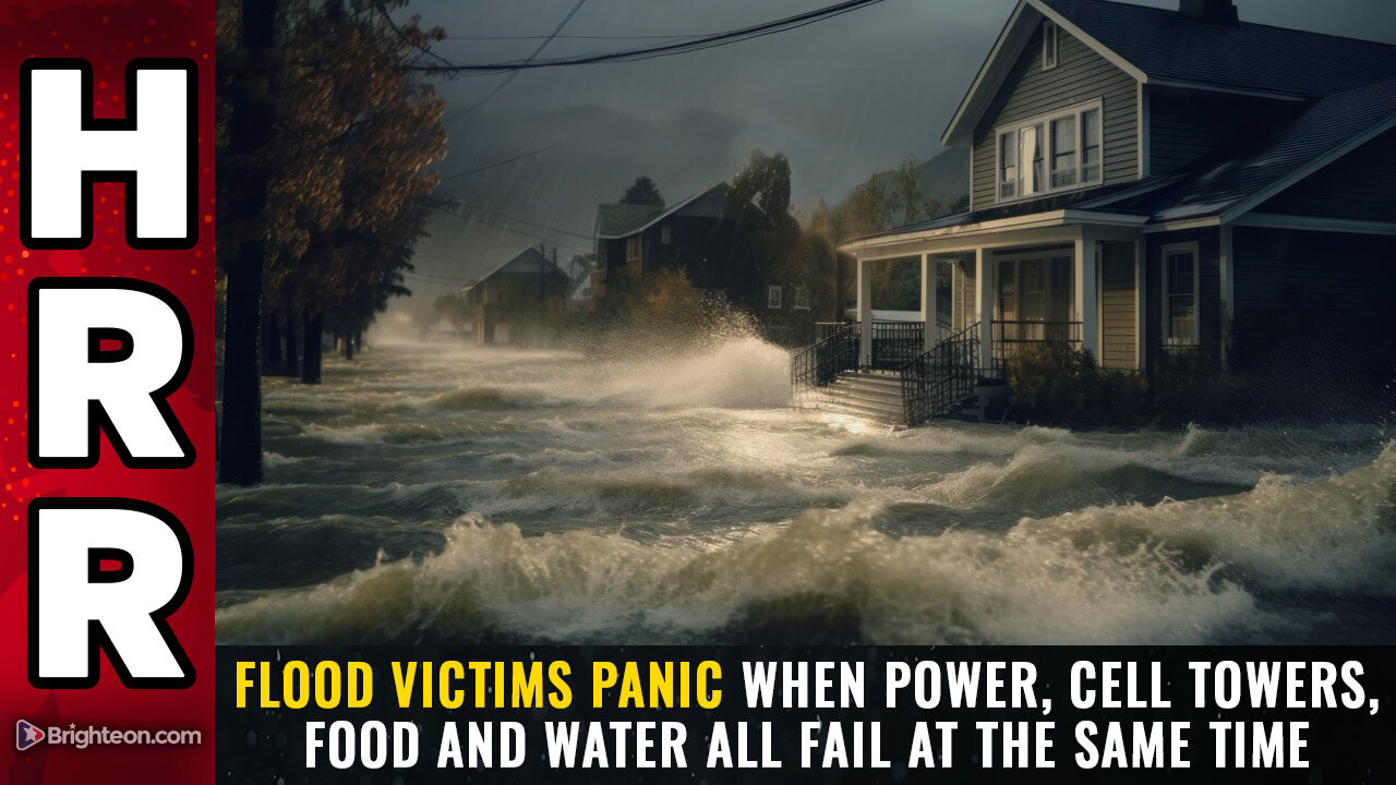 Flood victims PANIC when power, cell towers, food and water ALL FAIL at the same time