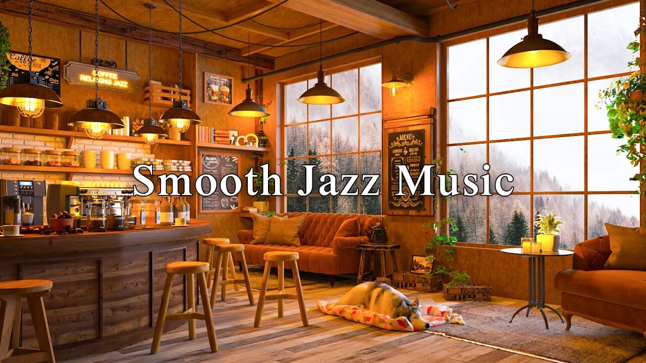 Smooth Jazz Music & Cozy Winter Coffee Shop Ambience ☕ Relaxing Jazz Instrumental Music to Study