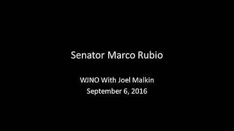 Senator Rubio discusses Zika virus funding with WJNO's Joel Malkin