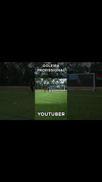 GOLEIRA PROFISSIONAL PASSA VERGONHA CONTRA YOUTUBER #shorts
