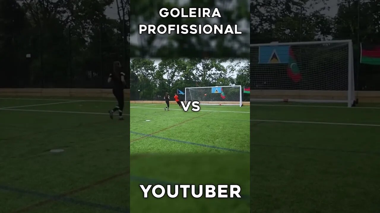 GOLEIRA PROFISSIONAL PASSA VERGONHA CONTRA YOUTUBER #shorts