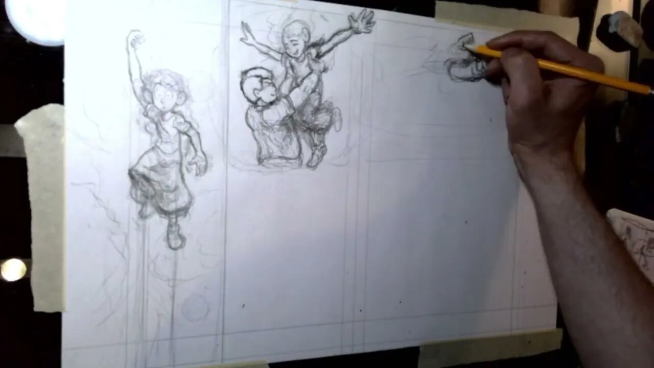 Art Timelapse: Penciling Pages 134-135 with @airwingmarine music