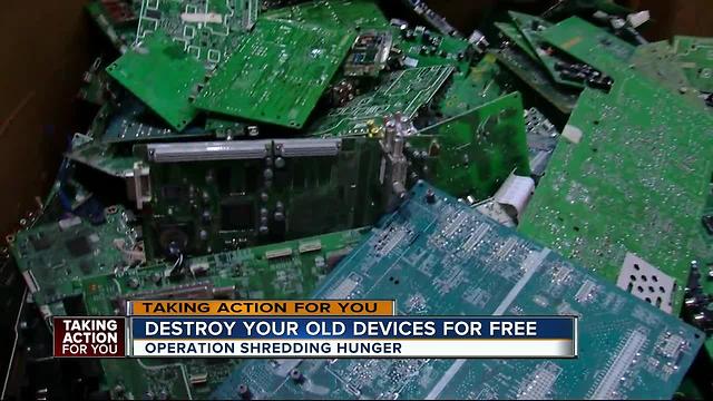 Dispose of your old electronics for free and feed the hungry at the same time