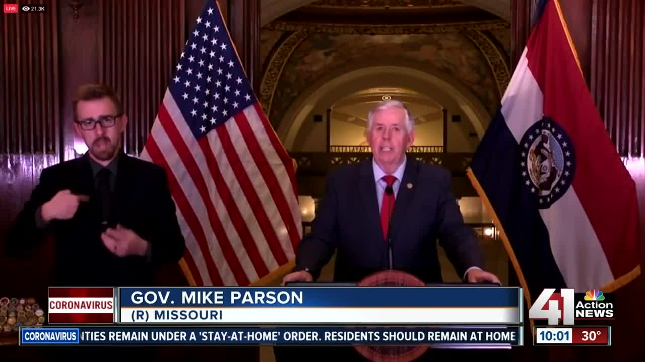 Missouri Gov. Parson issues statewide stay-at-home order