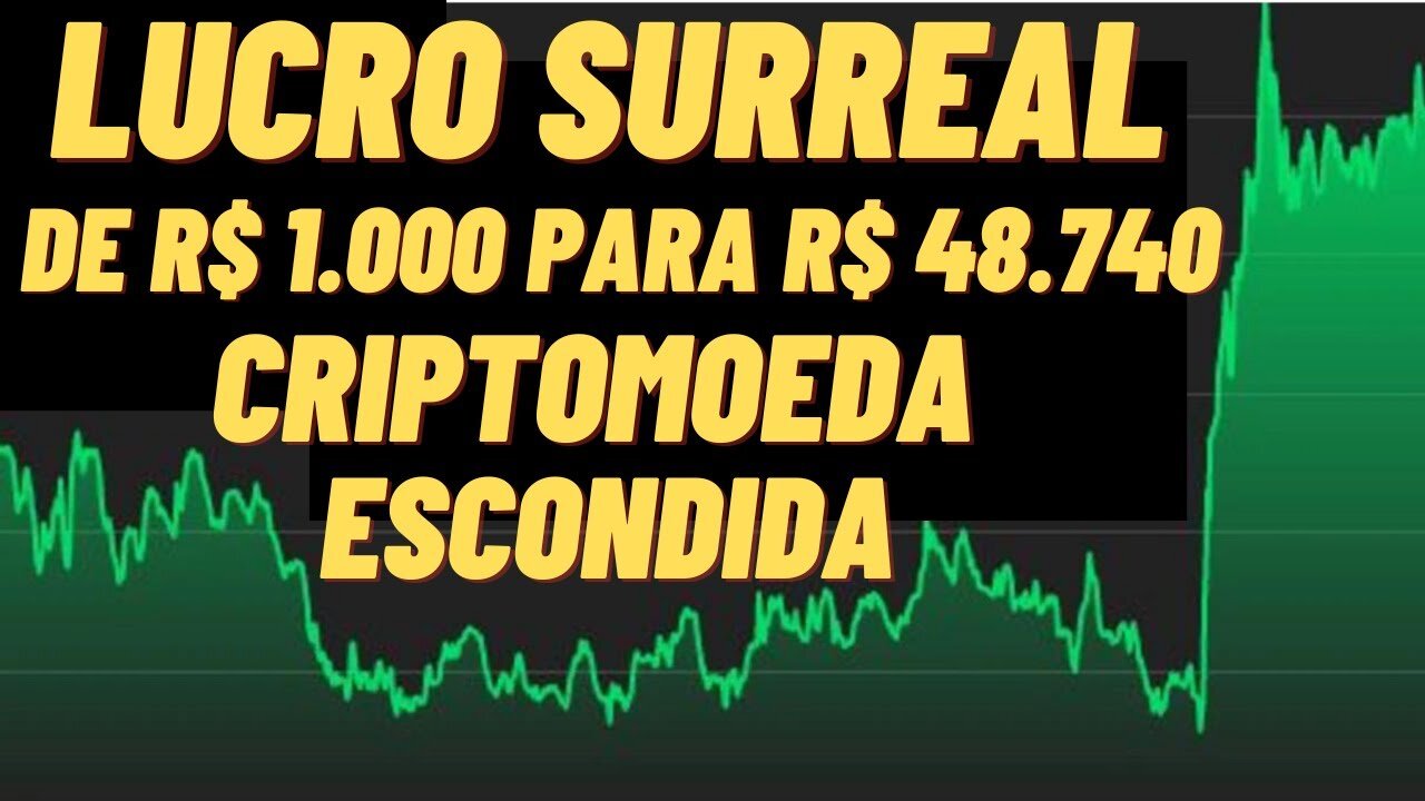 ESSE LUCRO FOI SURREAU !! - ESSA CRIPTOMOEDA E UMA GEMA ESCONDIDA