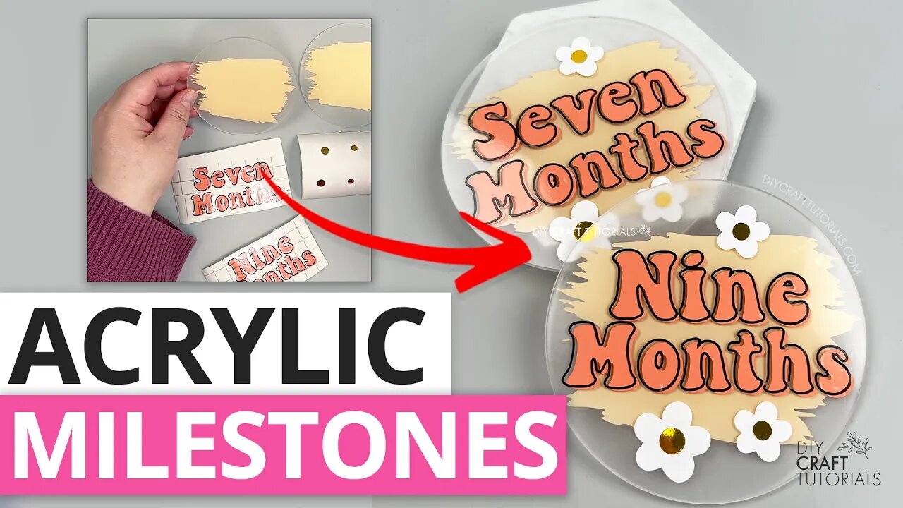 ACRYLIC MILESTONE DISCS | HIPPIE STYLE SVG CUT FILE