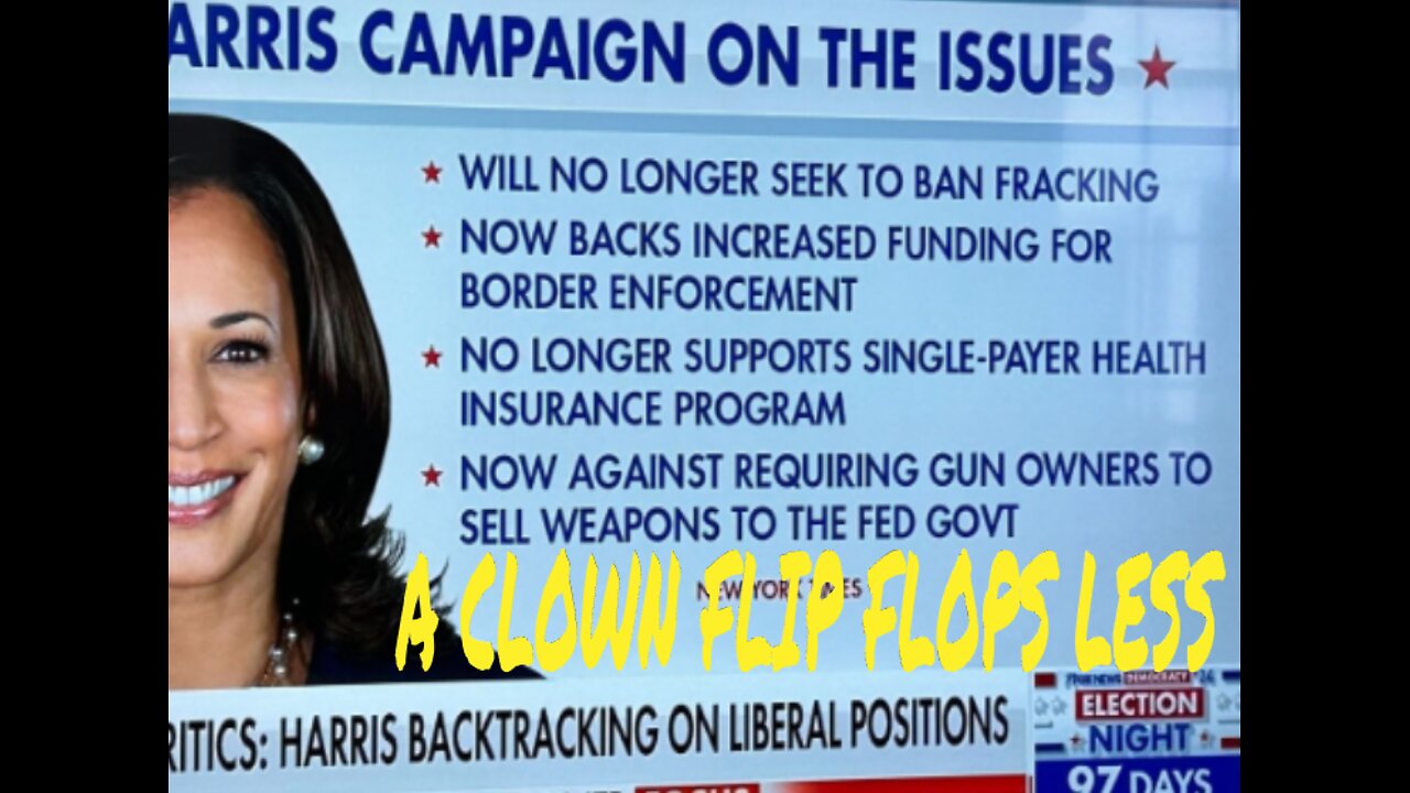 KAMALA HARRIS THE FLIP FLOP CLOWN!! LYING TO PEOPLE FOR VOTES!!!