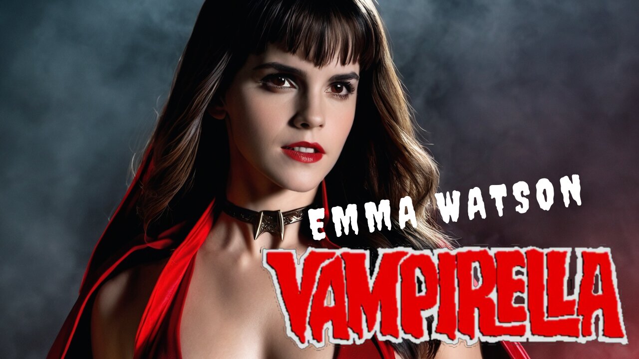 Emma Watson is Vampirella, AI image generated Art woman - You Won't Believe