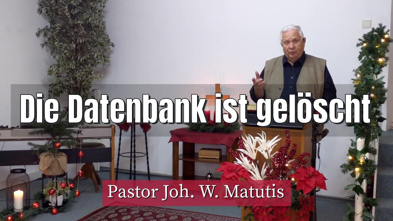 Joh. W. Matutis - Die Datenbank ist gelöscht - 5. Januar 2022