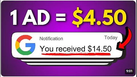 Get Paid $1.45 🤑 Watching A Google Ads