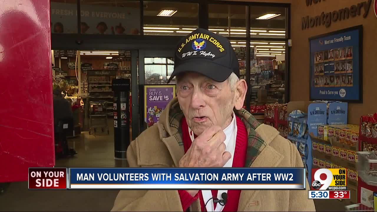 Man volunteers with Salvation Army after WWII