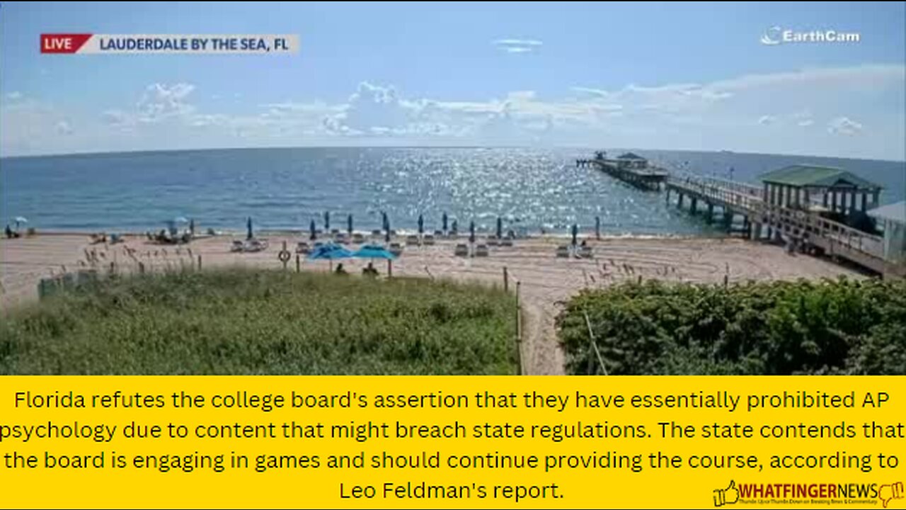 Florida refutes the college board's assertion that they have essentially prohibited AP psychology