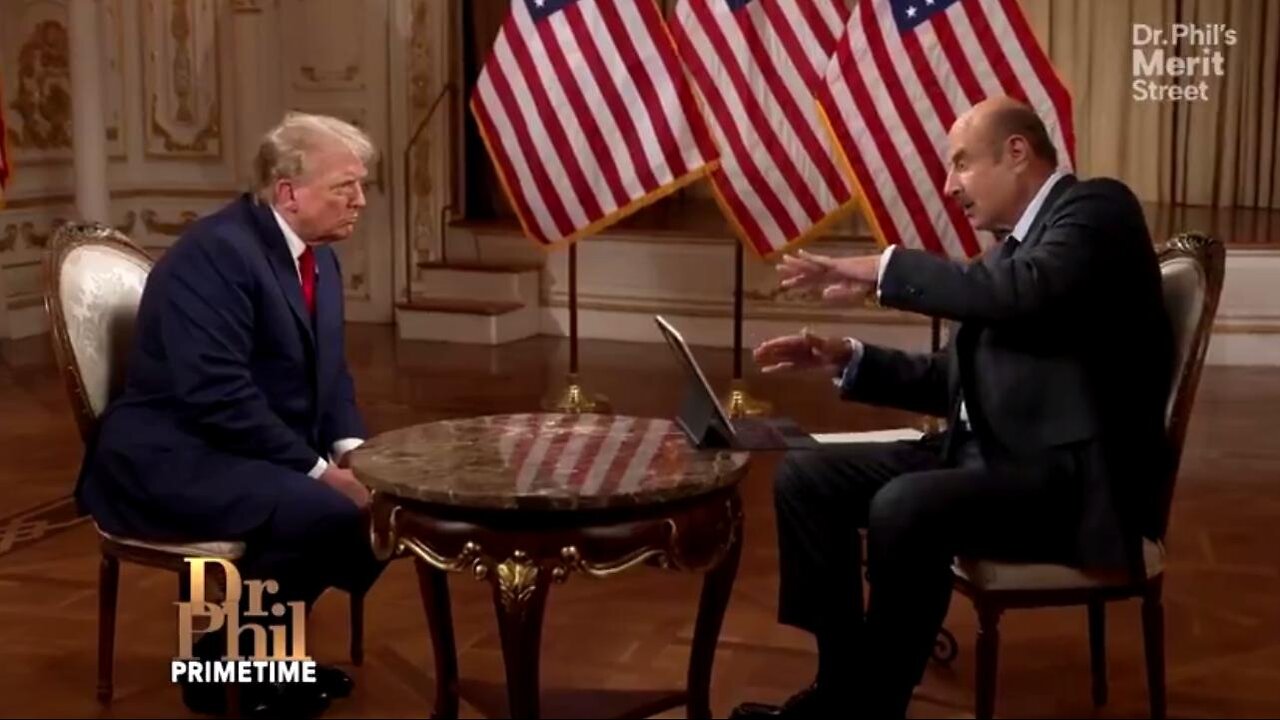 Dr Phil: President Trump Talks About "DARK FORCES" He Fights & Says "Biden is Controlled" - Interview