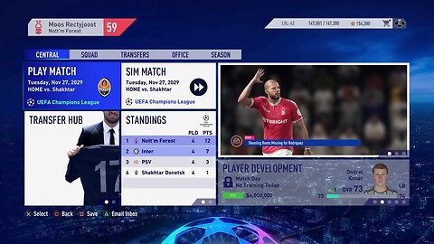 Nottingham Forest S:12 2029-2030 EPL Match 13 VS Arsenal (7-4-1)