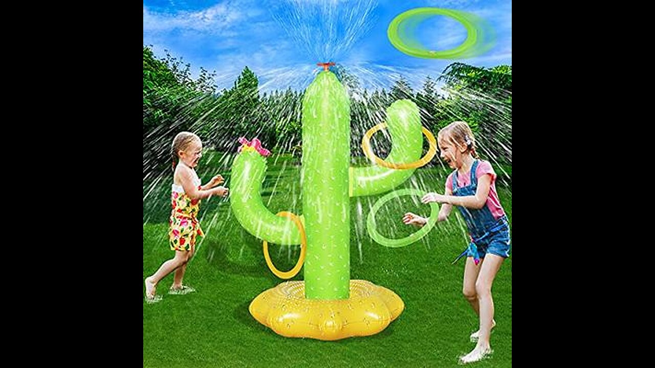 Read Customer Reviews: SAMTOP Outdoor Water Spray Sprinkler for Kids and Toddlers, Summer Outs...