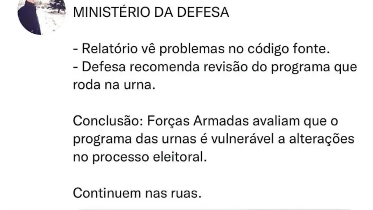 FIM DE TURNO E SAIU O RELATÓRIO E AGORA???