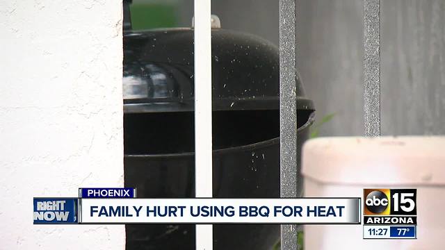 Phoenix family of four hospitalized after using BBQ to warm apartment