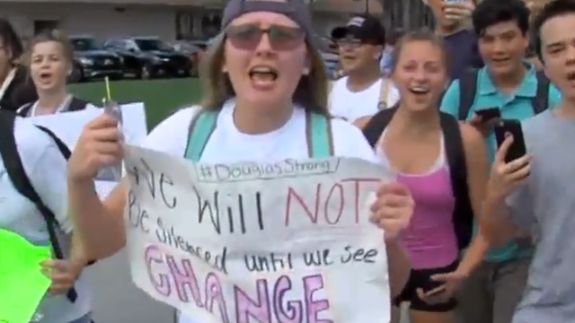 Students march to protest gun violence