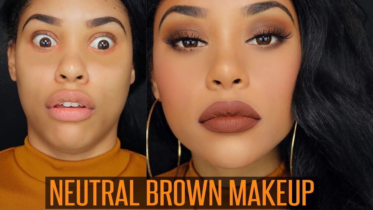 BROWN SKIN MAKEUP TUTORIAL (Everyday Soft Brown Nude Makeup Look) 14