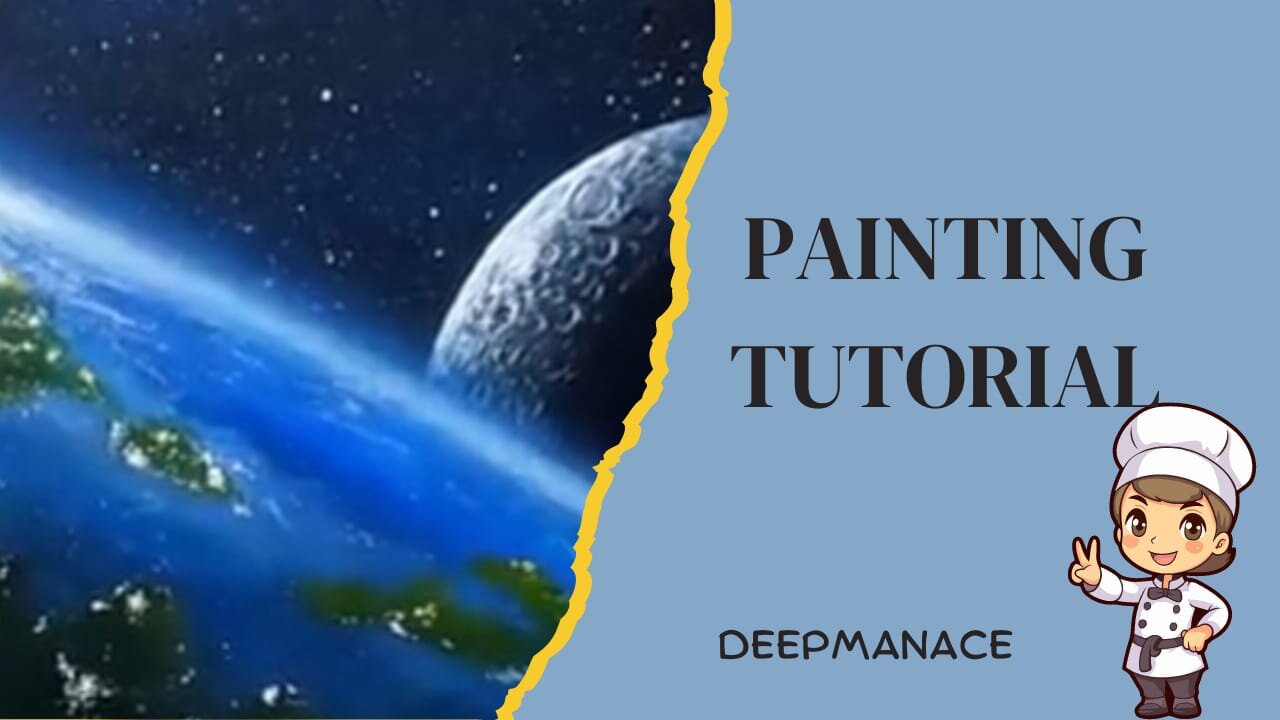 Space Painting Acrylic Painting / STEP by STEP