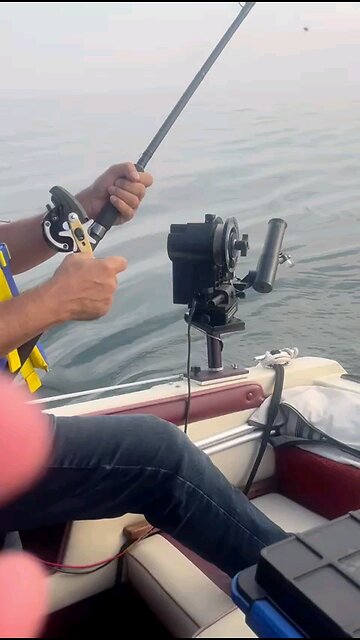 Catching fish at Lake ontario Canada