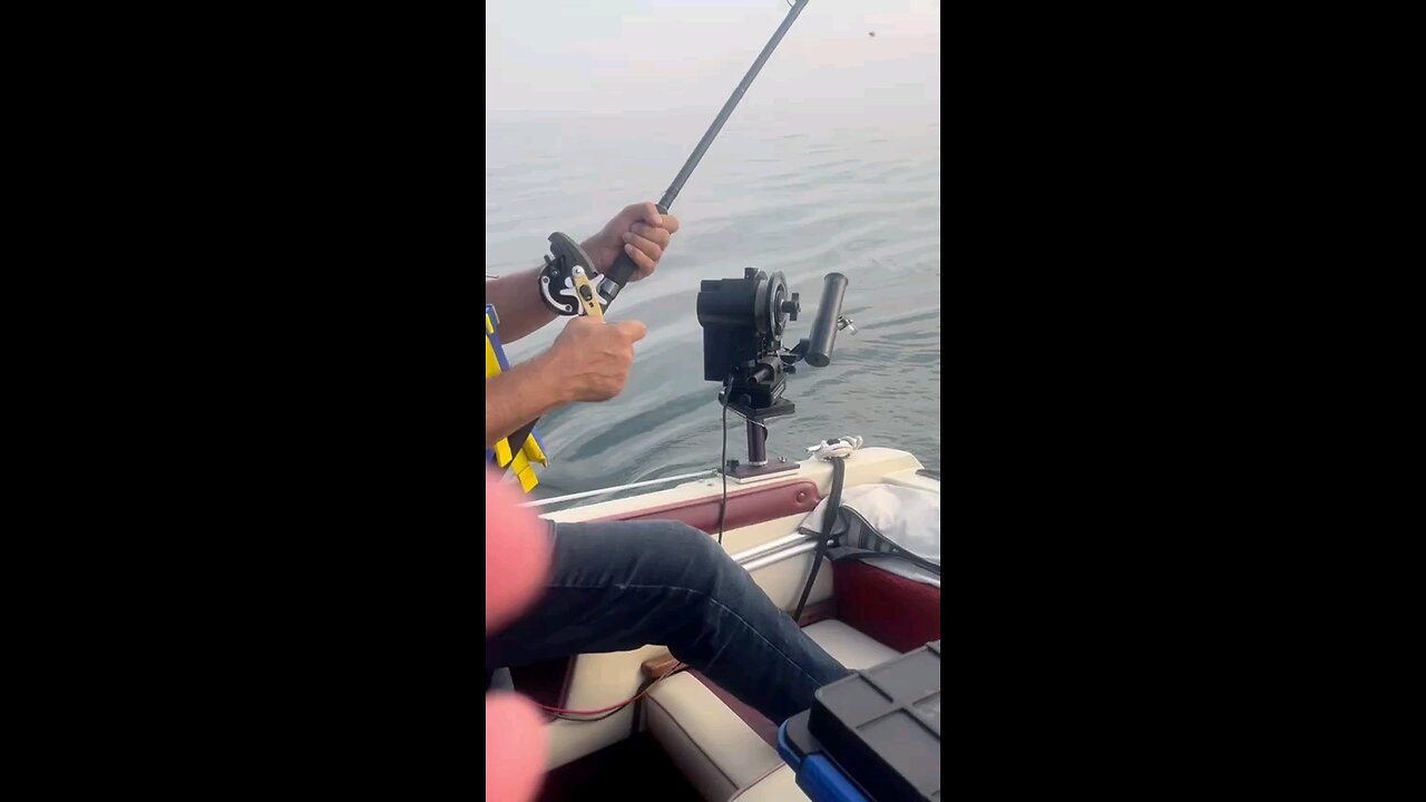 Catching fish at Lake ontario Canada