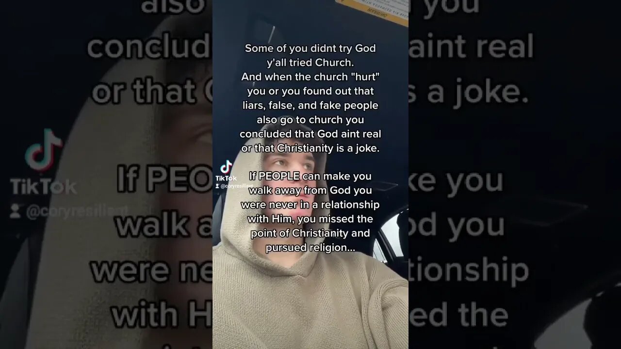 Don't let religion take you away from God that's what Satan wants