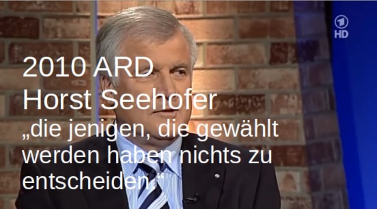 2010 ZDF Horst Seehofer bei Erwin Pelzich