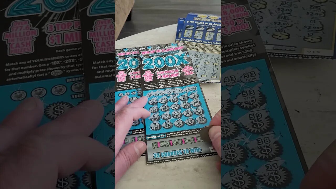 TWO Winning Scratch Off Kentucky Lottery Tickets!