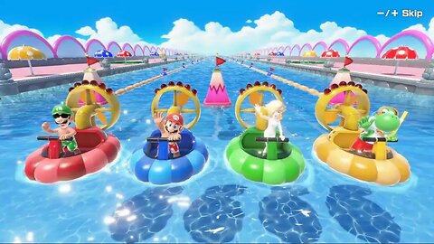 Mario Party Superstars - Beach Minigames - Yoshi Wario Rosalina Mario