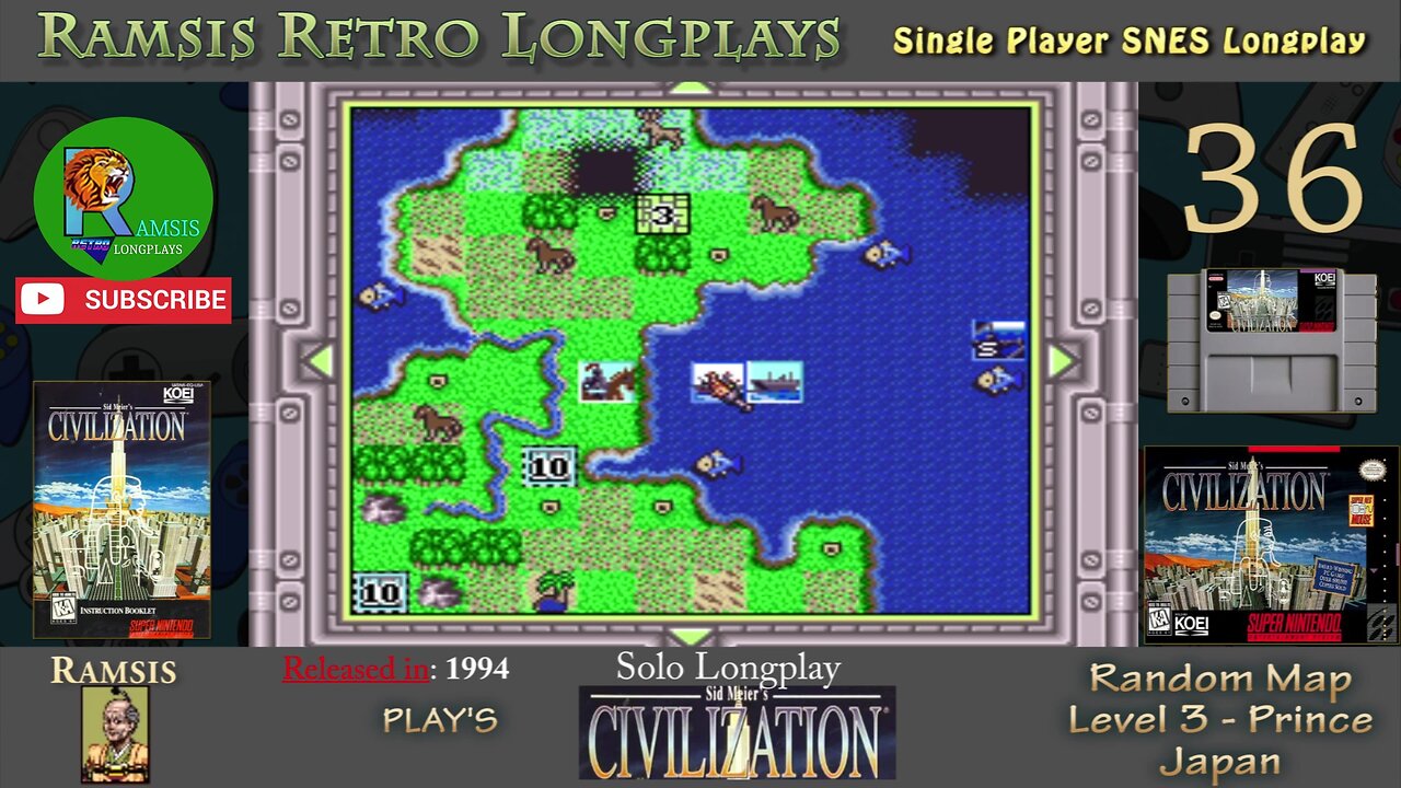 Sid Meier's Civilization | 1994 | SNES | Prince | Random | Japan - Episode #36