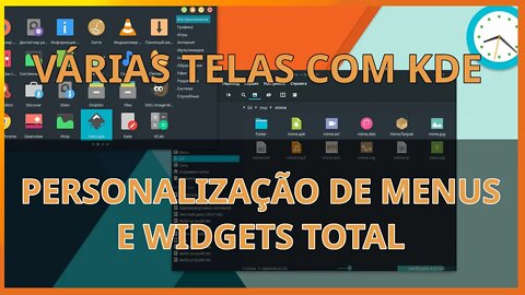 Várias telas no linux - personalização de menus e widgets no KDE completo