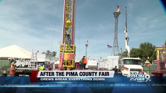 Crews spend week breaking down Pima County Fair rides