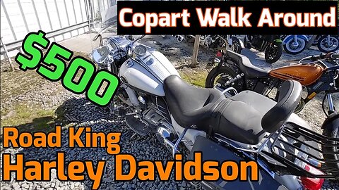 Harley Davidson Road King $500 Copart Walk Around