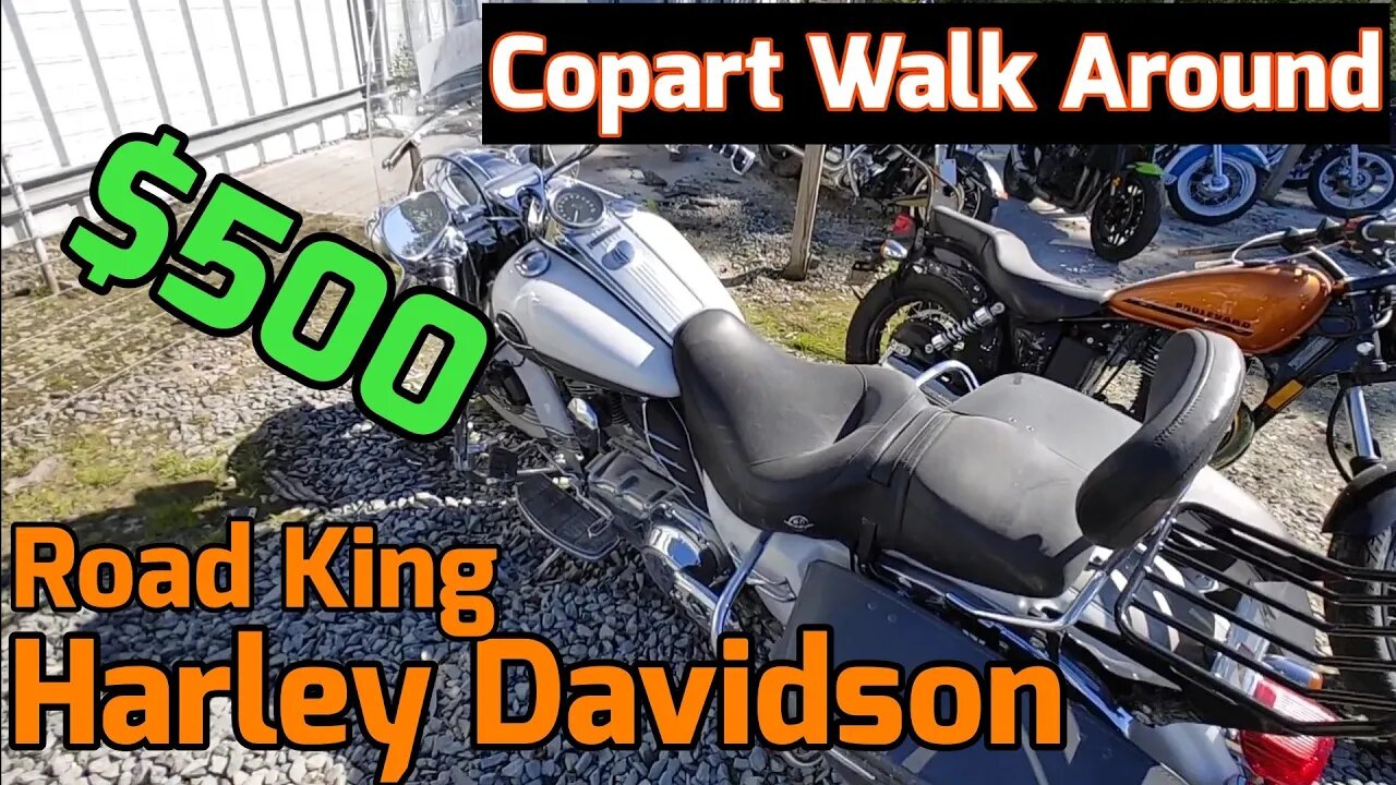 Harley Davidson Road King $500 Copart Walk Around