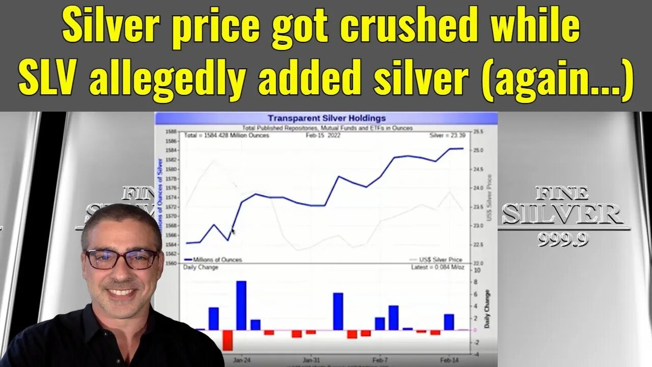 Silver price got crushed while SLV allegedly added silver (again...)