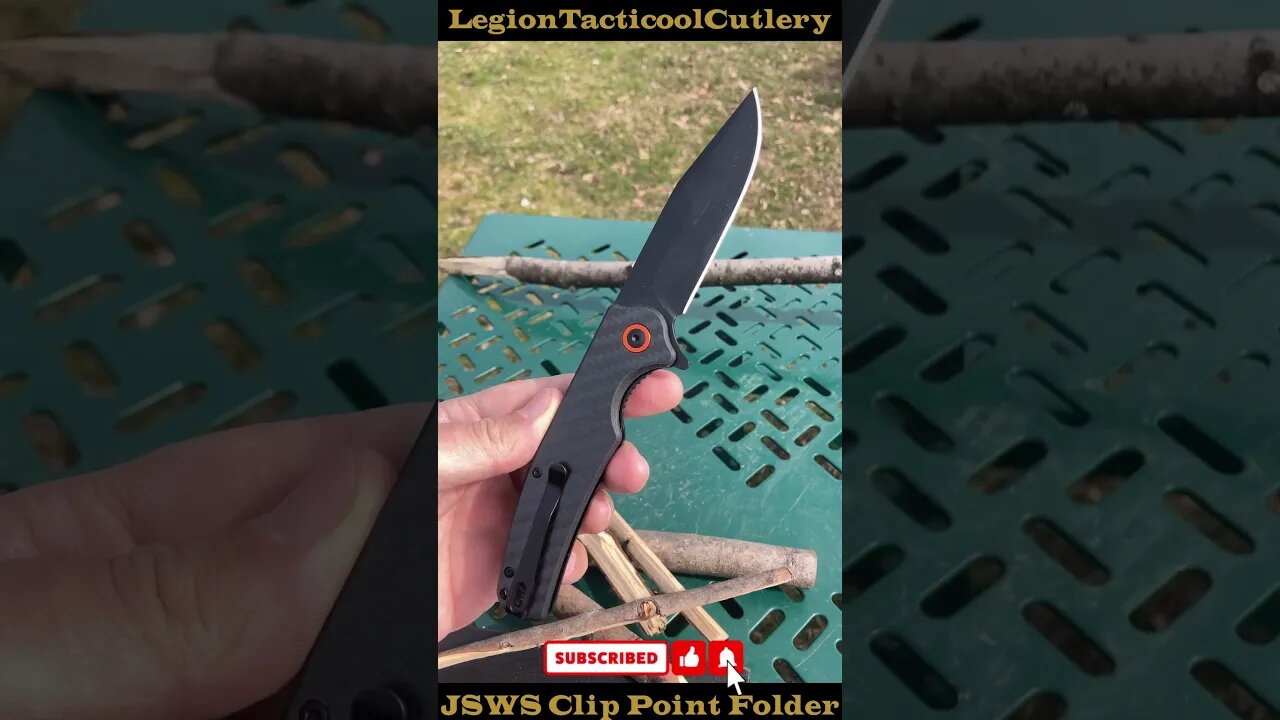 JSWS Clip point flipper folder! Carbon Scales, Liner Lock!
