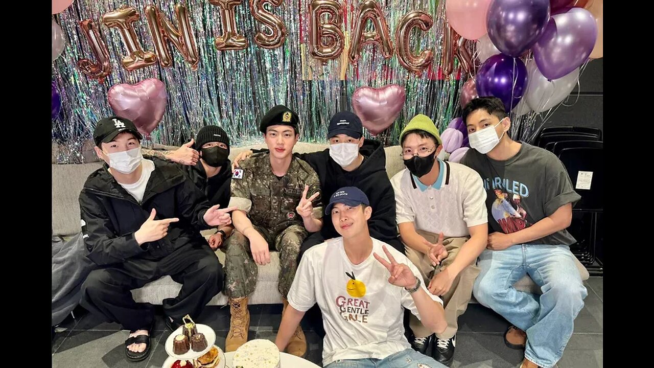 BTS Star Jin Reunites with Band Members After Being Discharged from South Korean Military