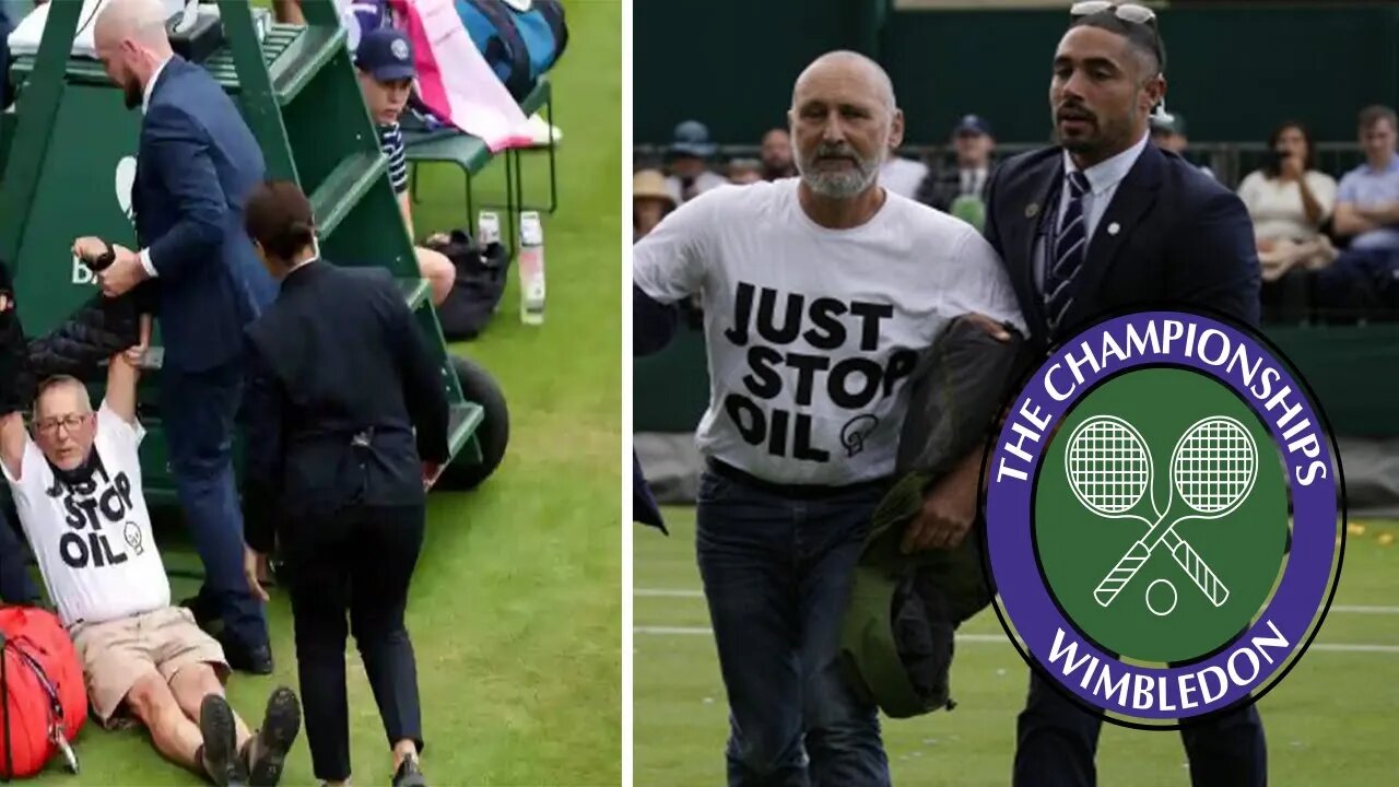 WOKE Climate Activist STORM the court at Wimbledon and get ARRESTED! The crowd BOOS them!