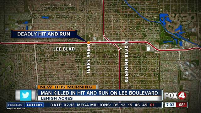 Search for driver after man killed in hit-and-run crash in Lehigh Acres