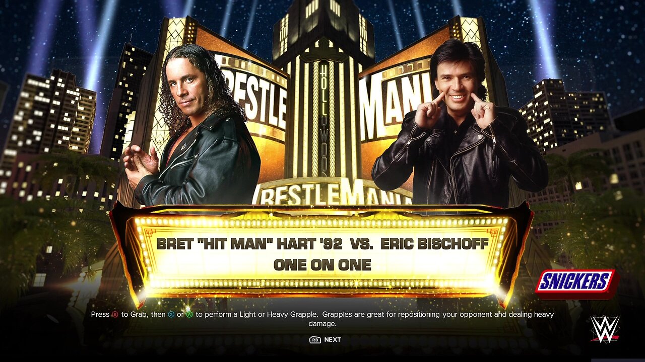 WWE 2k24 Bret Hart vs Eric Bischoff