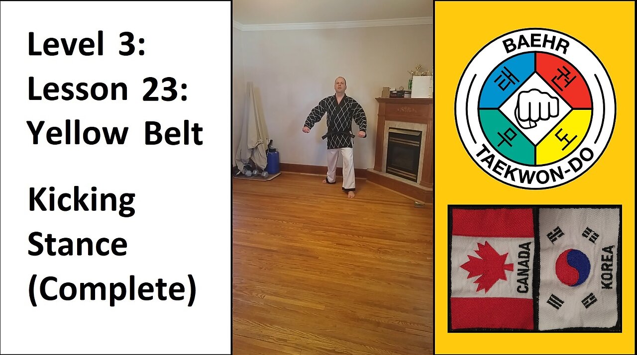 Baehr Taekwondo: 03-23: Yellow Belt: Kicking Stance (Complete)