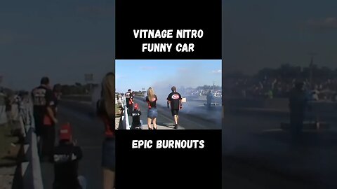 Send It! Vintage Nitro Funny Car Full Send Smoke Show Burnouts! #shorts