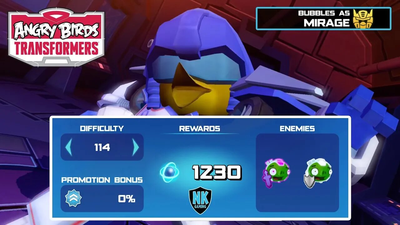 Angry Birds Transformers - Spark Run Series - Level 114 - Featuring Mirage